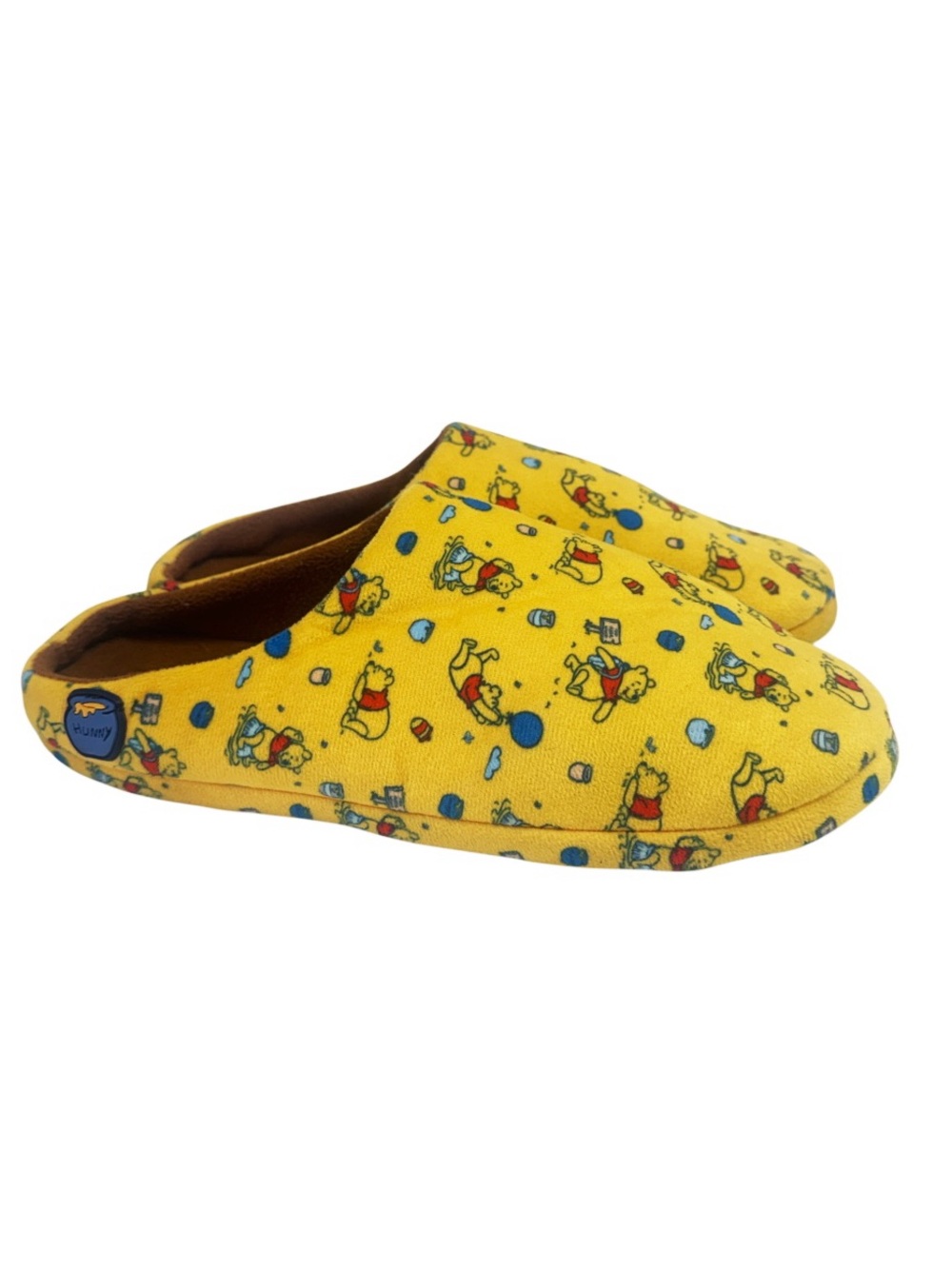 DISNEY Winnie The Pooh Slippers, Fleece lined Size Large